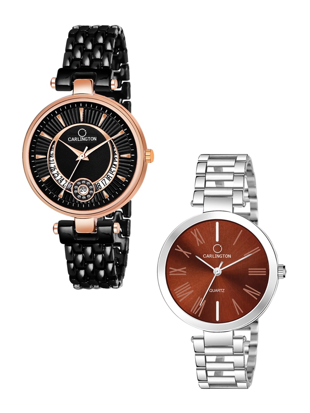 

CARLINGTON Unisex Black Analogue Watch