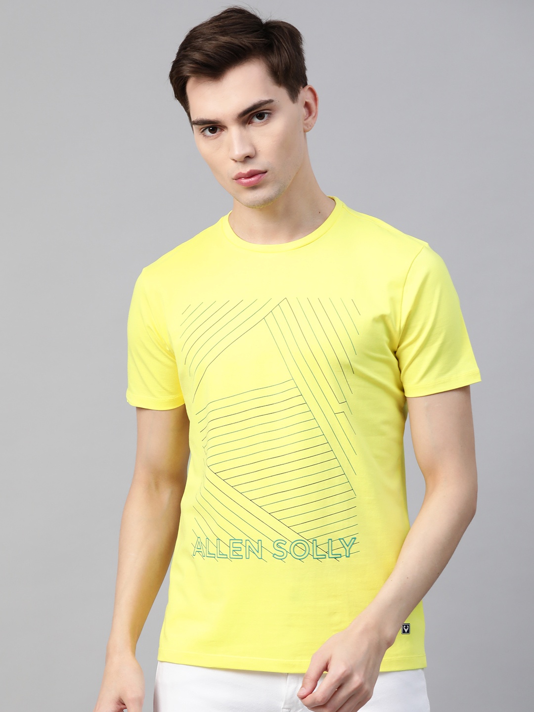 

Allen Solly Sport Men Yellow Brand Logo Printed T-shirt