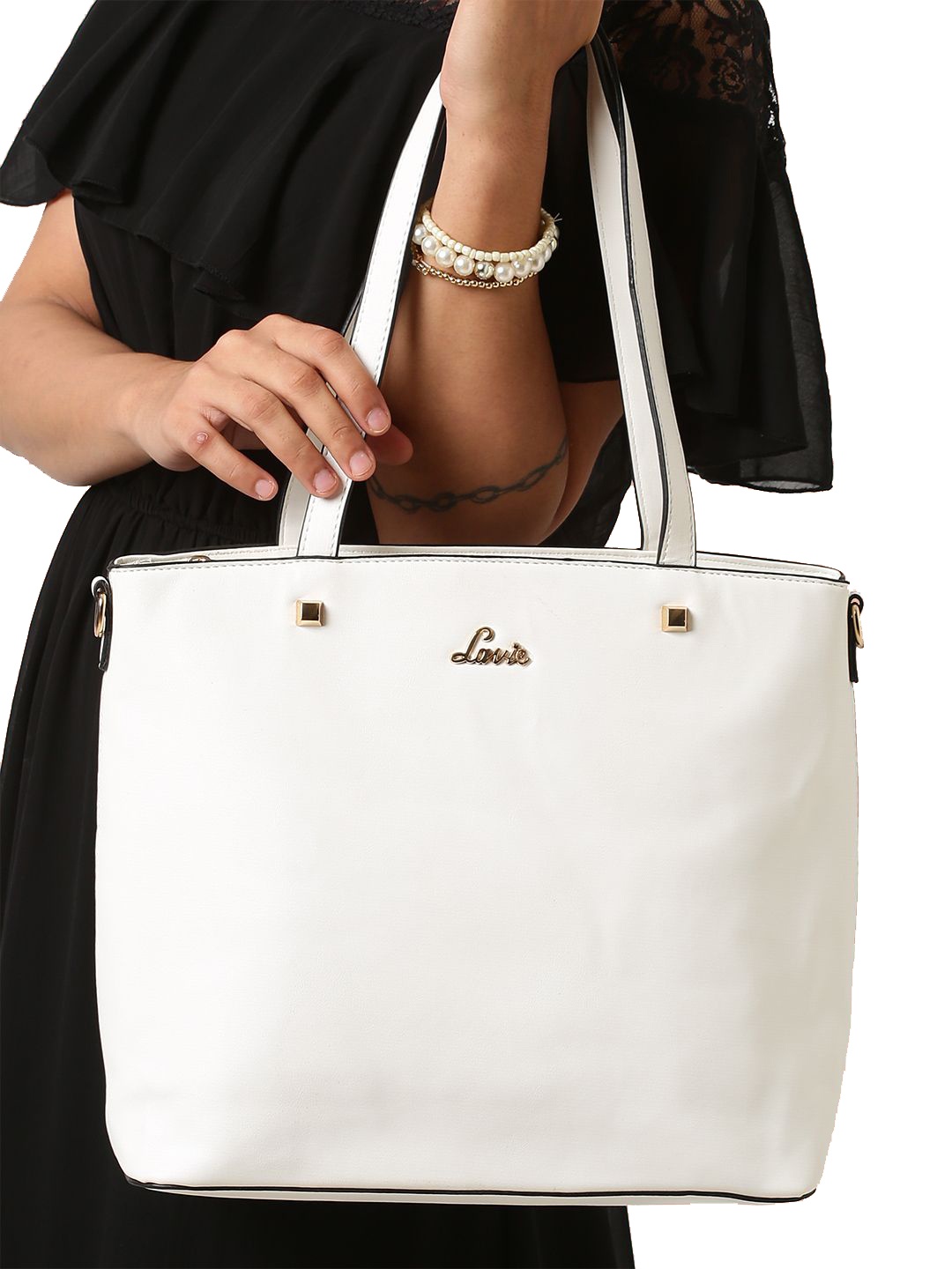 

Lavie Typhon Women White Medium Tote Handbag