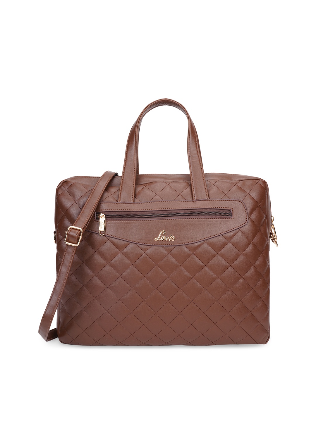 

Lavie Afwaa Women Brown Laptop Handbag