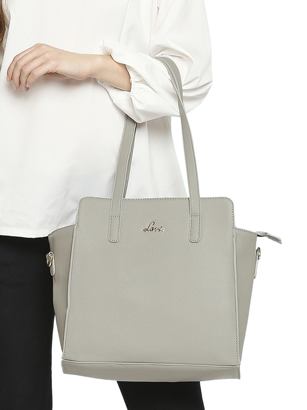 

Lavie Nanjing Grey Textured Swagger Shoulder Bag