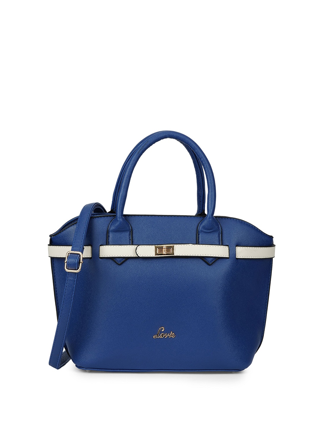 

Lavie Blue Solid Handheld Bag with Detachable Sling Strap