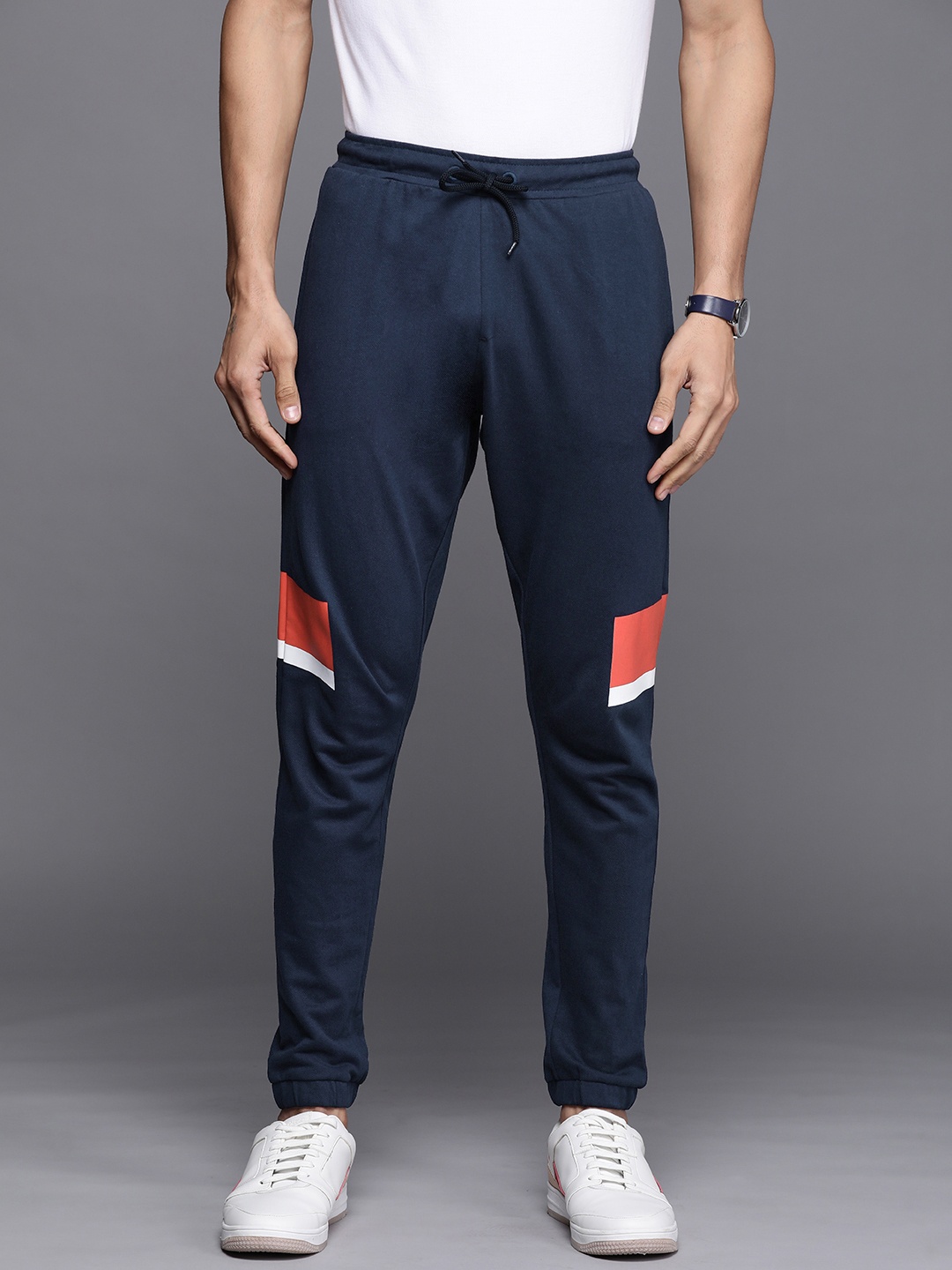 

Allen Solly Sport Men Navy Blue Solid Cotton Track Pants