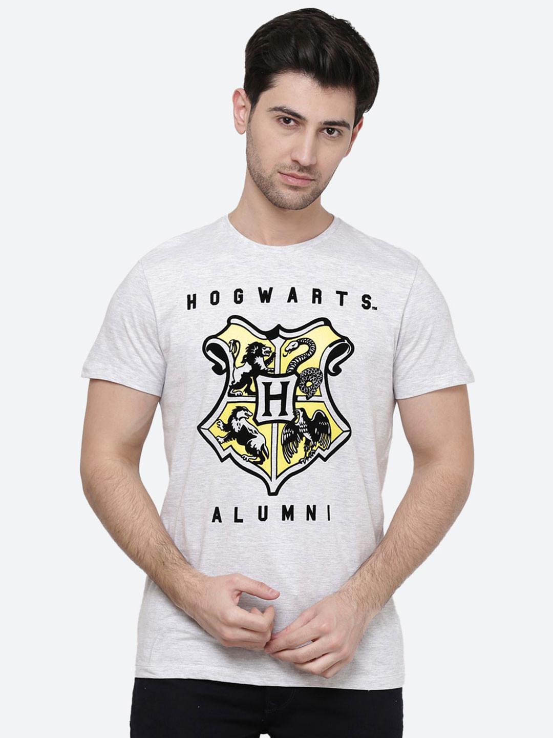 

Free Authority Men Grey Printed Harry Potter Round Neck T-shirt