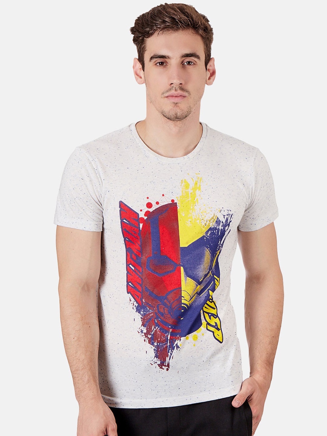 

Free Authority Men Grey Printed Antman Round Neck T-shirt