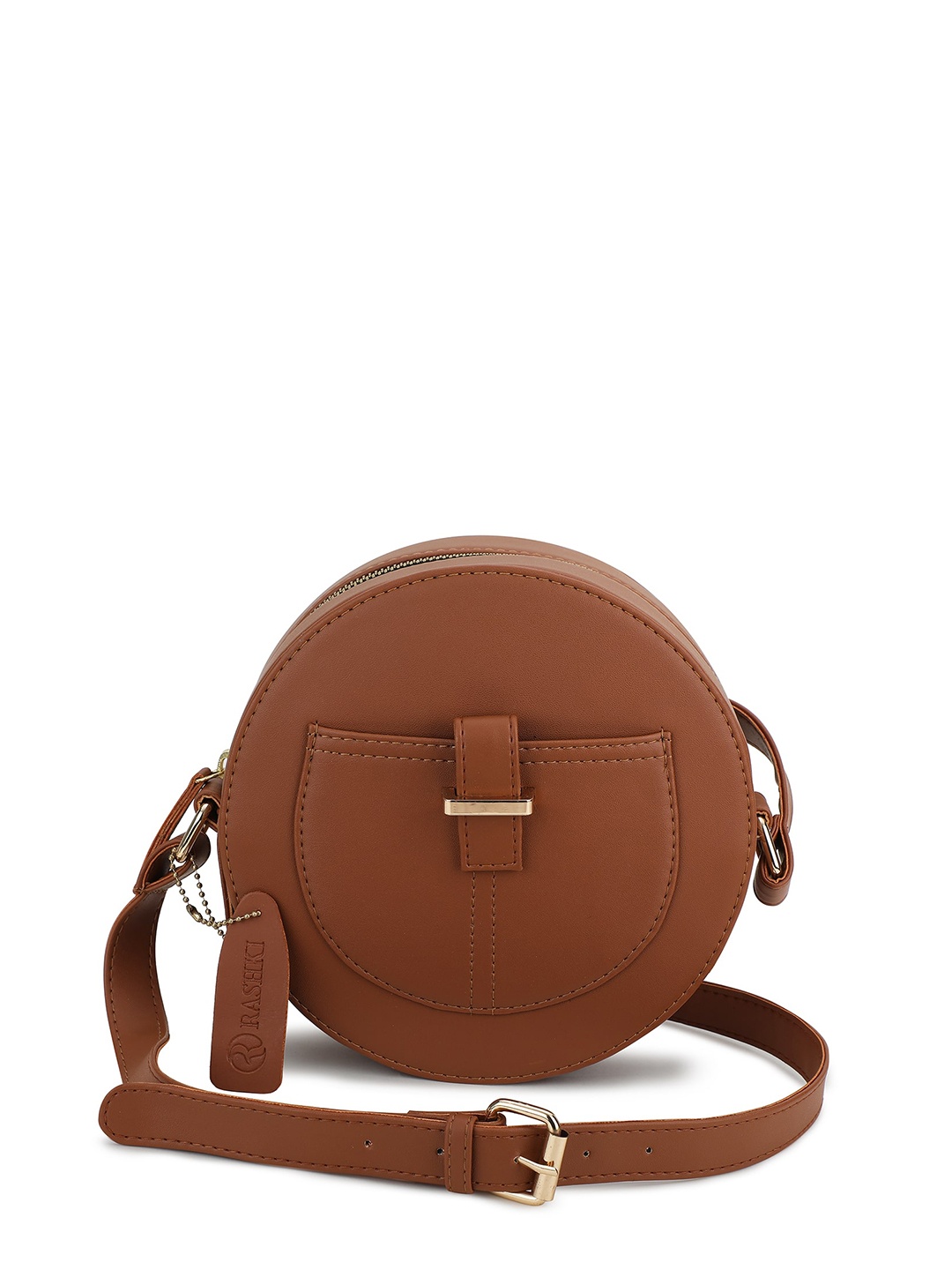 

RASHKI Tan Solid Sustainable Sling Bag