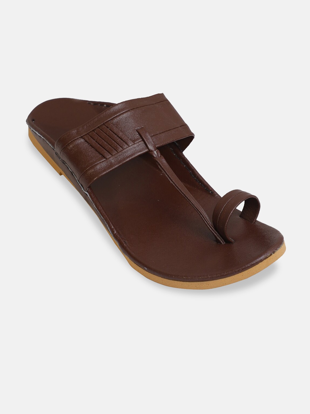 

PANAHI Men Brown Genuine Leather Comfort Sandals