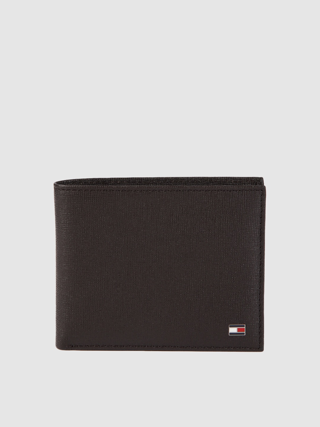 

Tommy Hilfiger Men Brown Textured Leather Two Fold Wallet