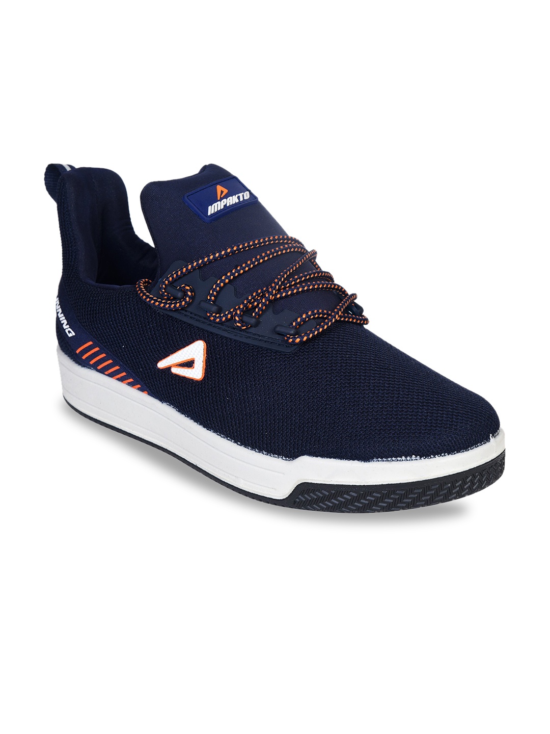 

IMPAKTO Men Navy Blue Mesh Running Shoes