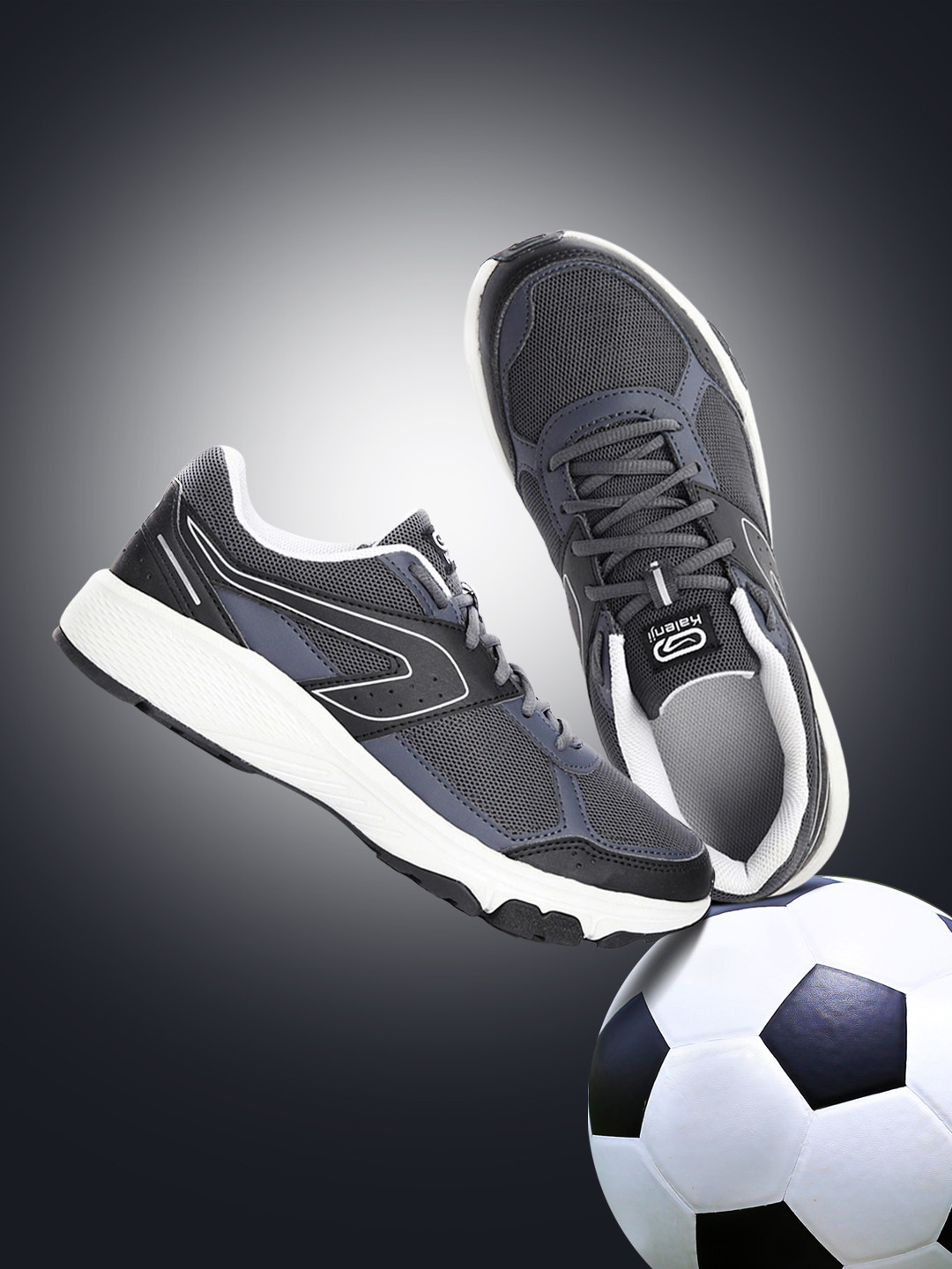 

Kalenji By Decathlon Men Grey Synthetic Running Shoes