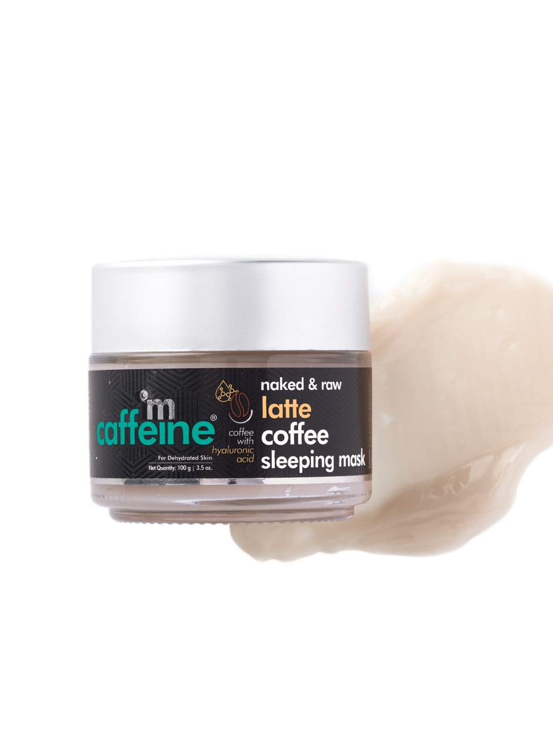 

MCaffeine De-Stressing Latte Coffee Sleep Mask with Hyaluronic Acid & Niacinamide 100g, Beige