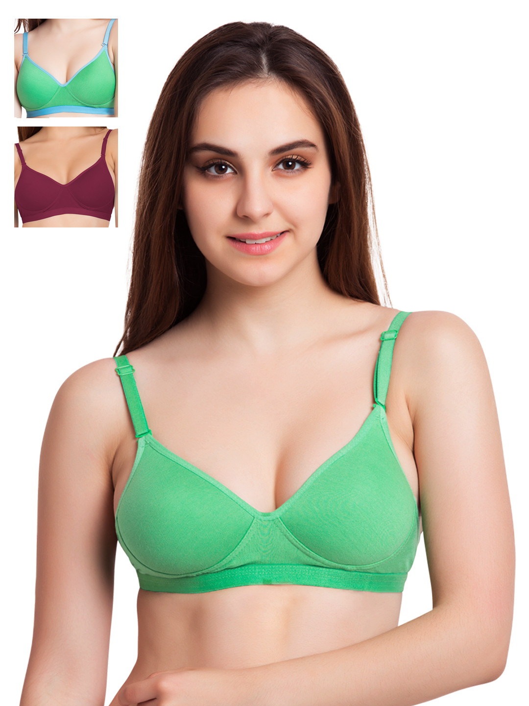 

Tweens Pack of 3 T-shirt Bras 1313, Green