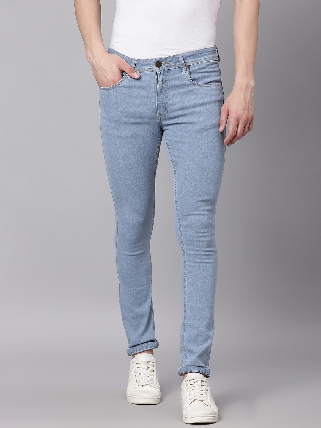 

Freeform by High Star Men Blue Plus Size Solid Regular Fit Jeans