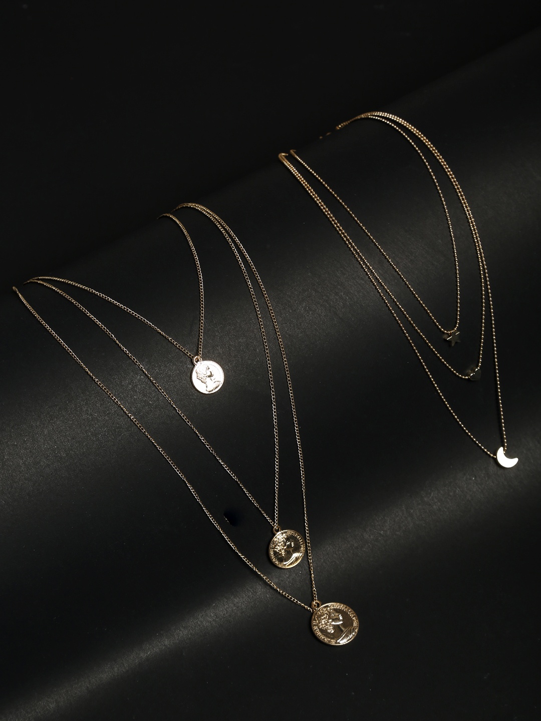 

YouBella Gold-Toned Alloy Gold-Plated Set of 2 Layered Necklaces