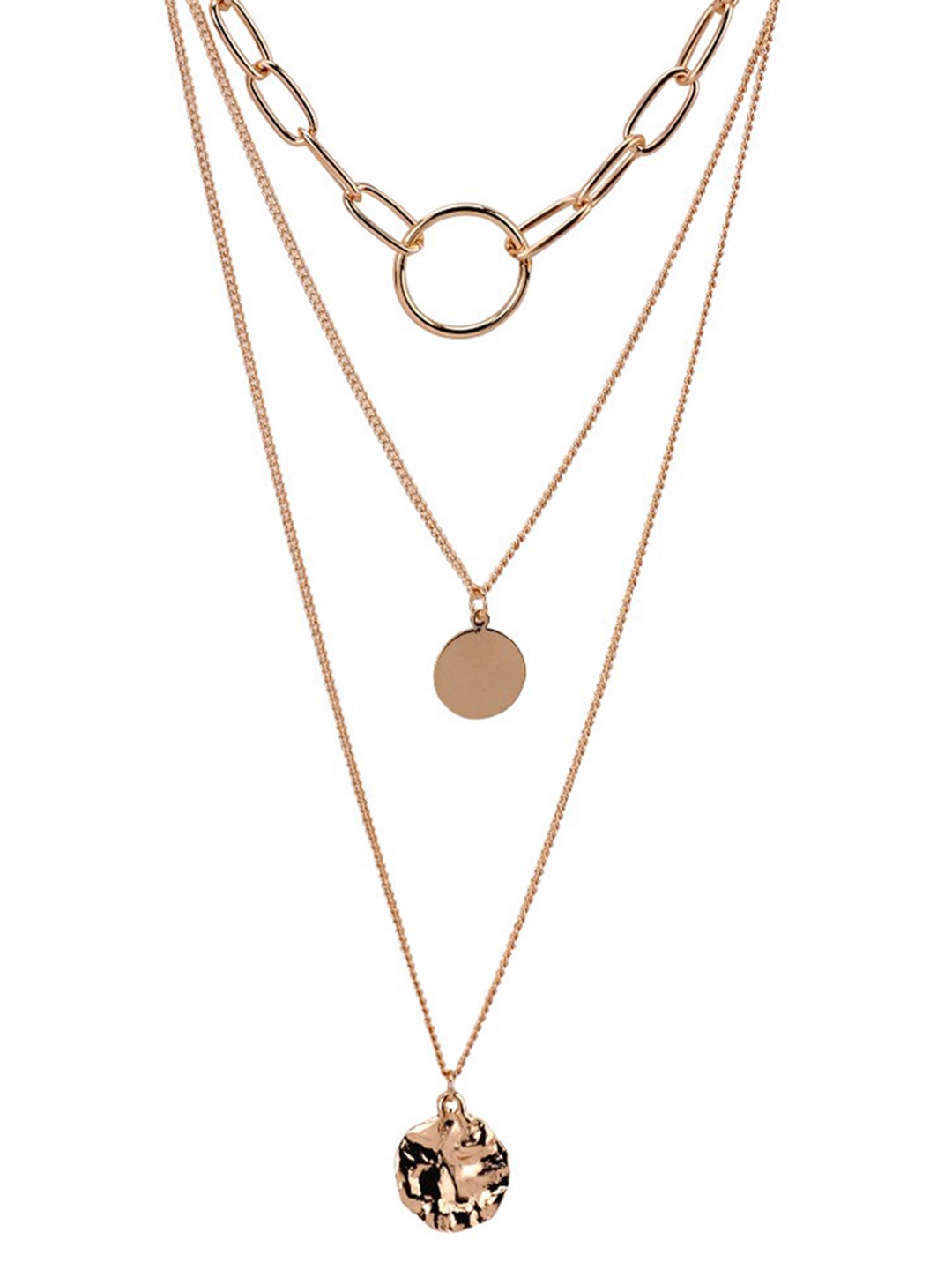 

Kazo Gold-Toned Chained Detail Layered Necklace