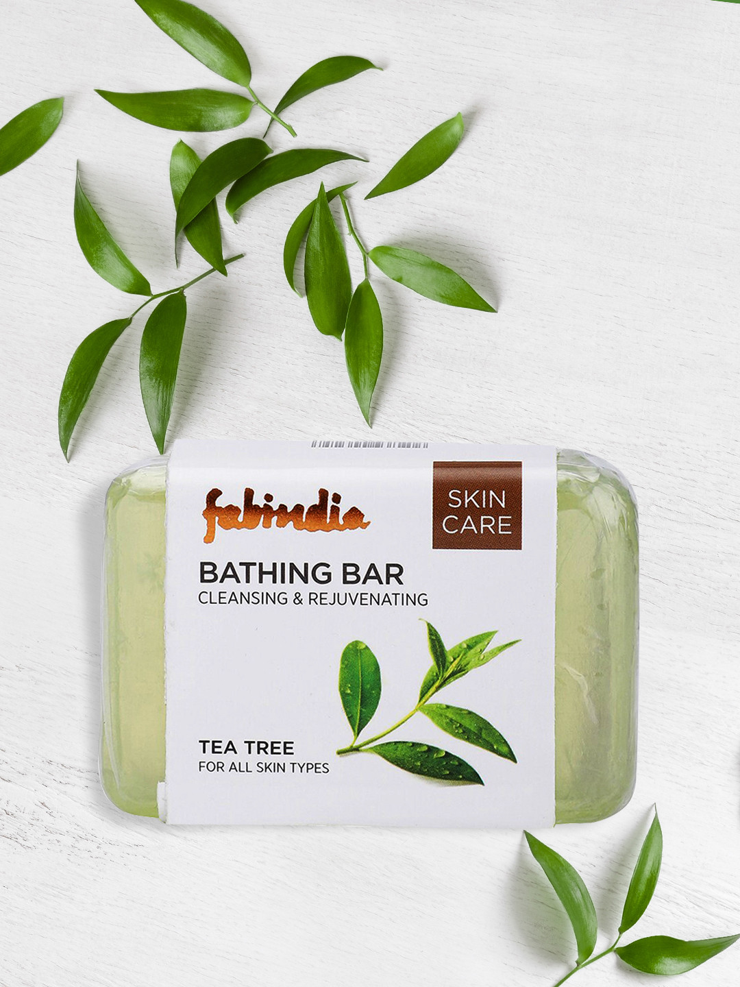 

Fabindia Tea Tree Bathing Bar 100g, Green