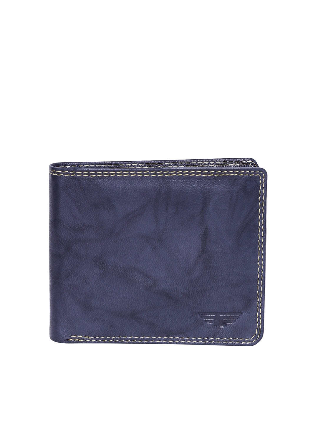 

Red Tape Men Navy Blue Textured Leather Wallet