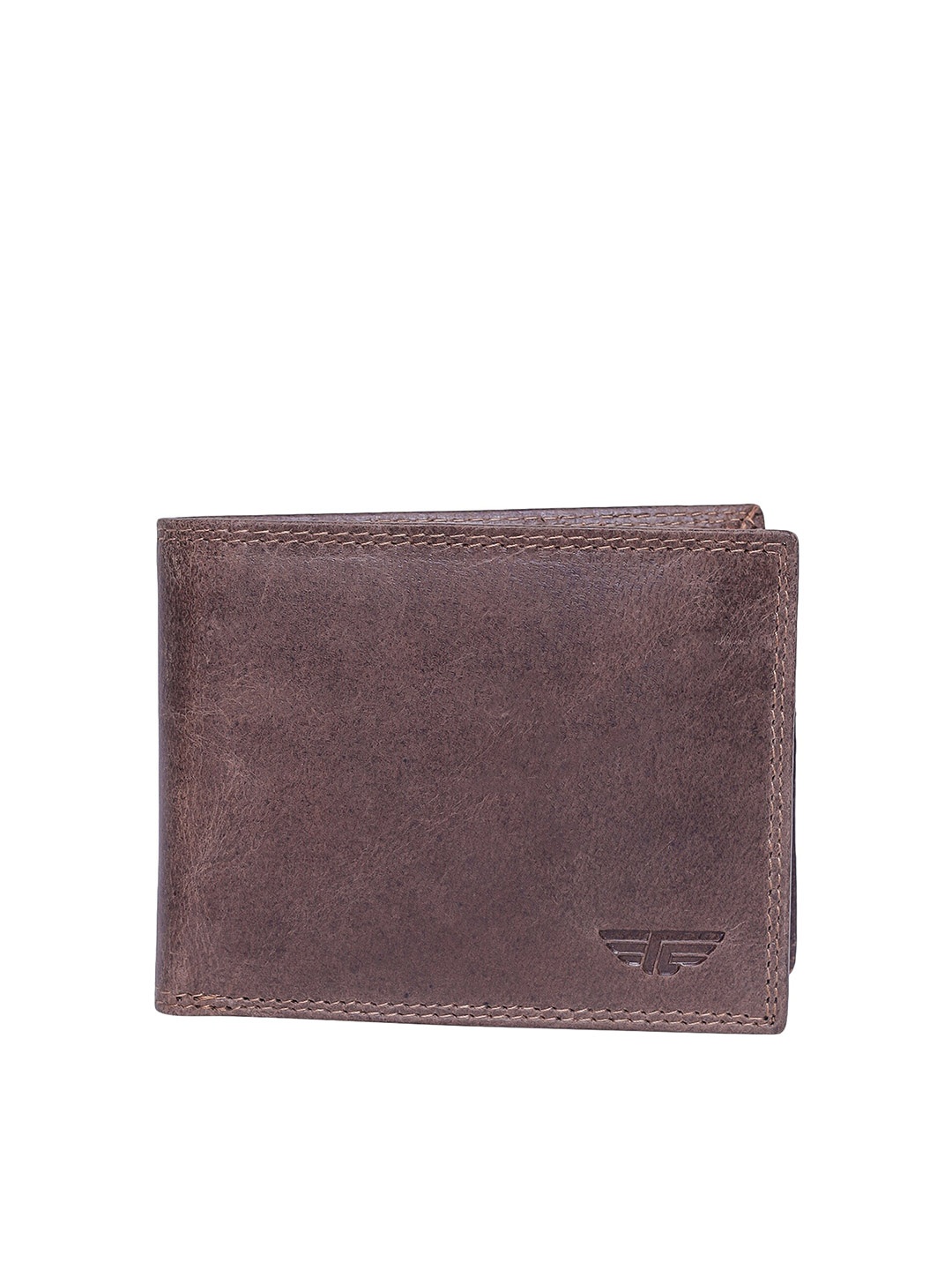 

Red Tape Men Brown Textured Two Fold Wallet