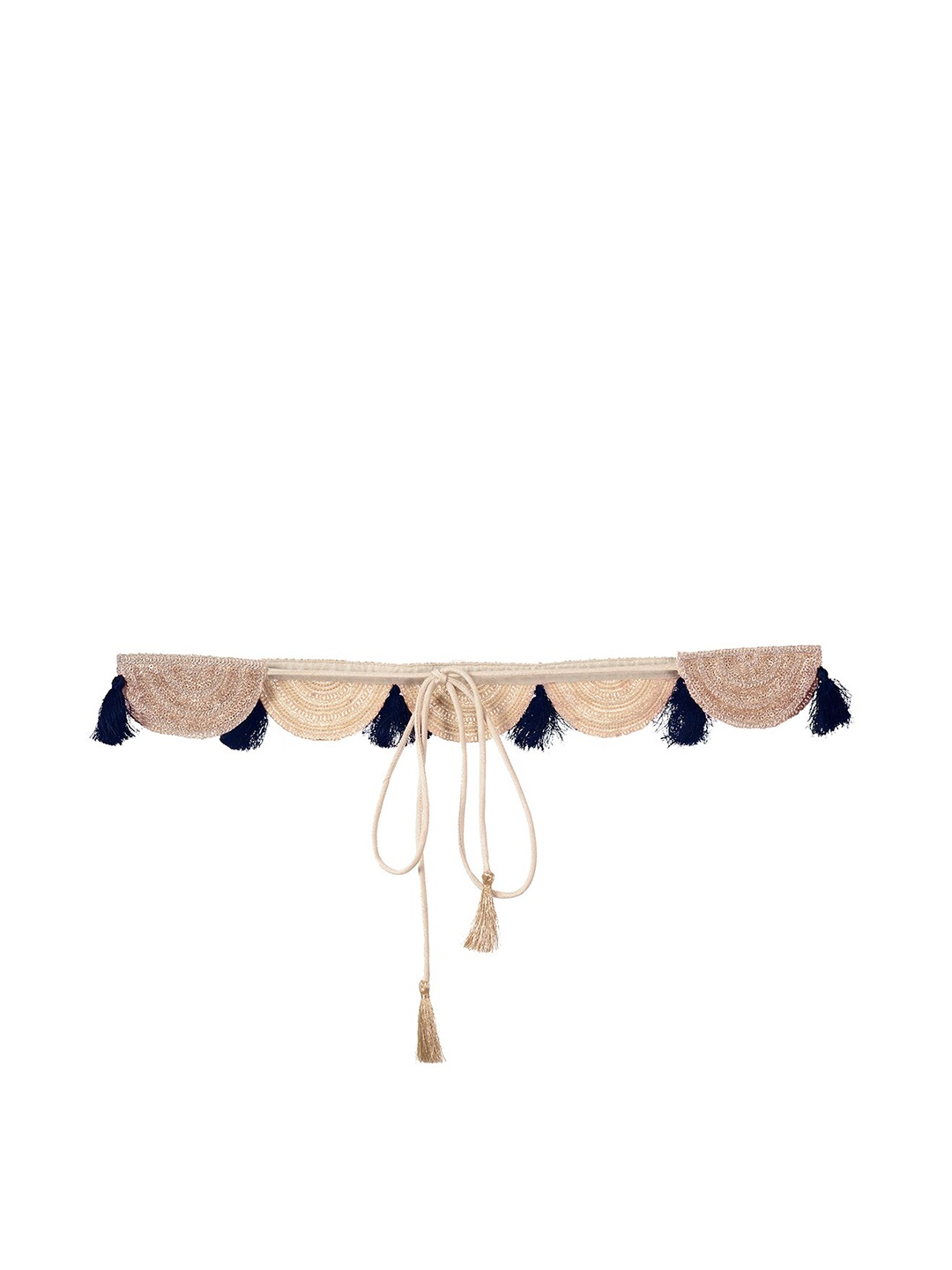 

INDYA Women Gold-Toned & Navy Blue Embellished Belt