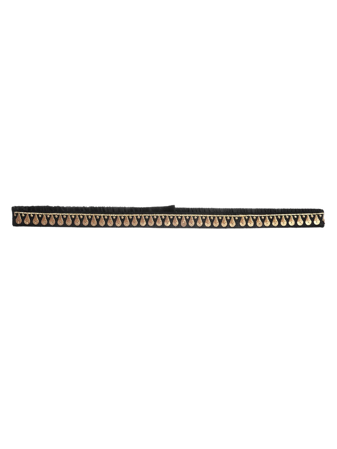 

INDYA Women Black & Gold-Toned Embellished Belt