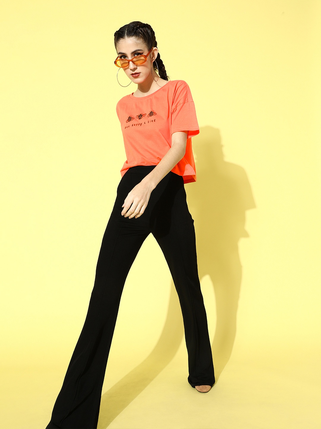 

Globus Women Striking Coral Typography Talking Tee