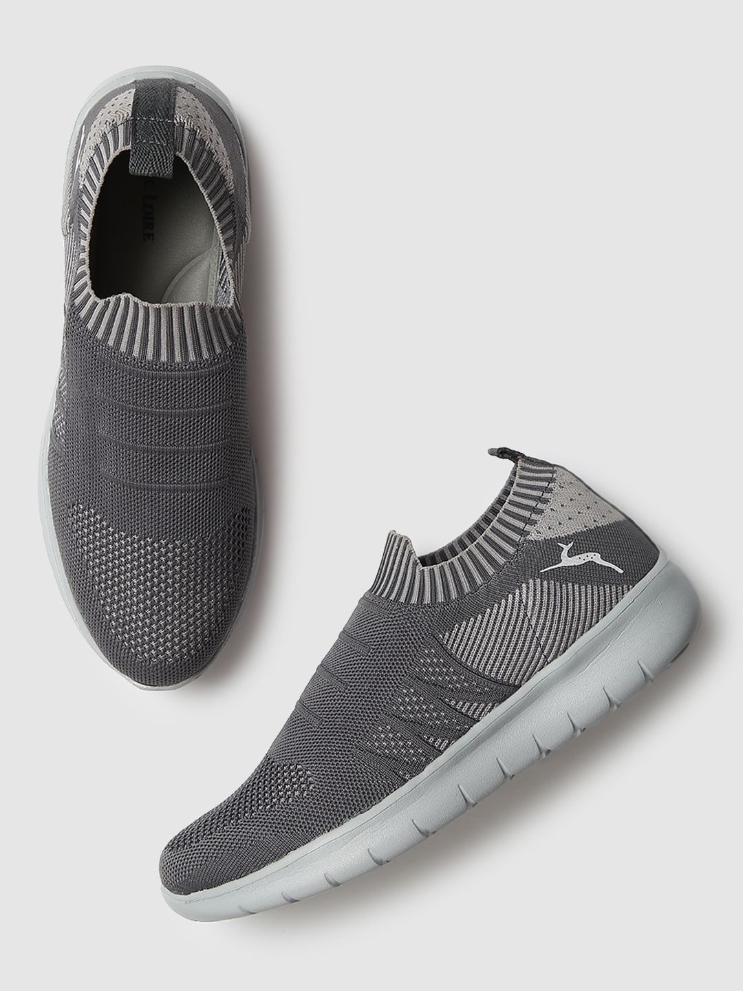 

Marc Loire Women Woven Design Slip-On Sneakers, Grey