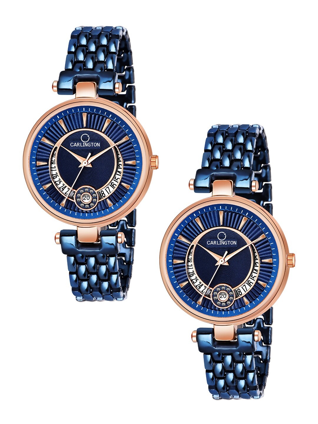 

CARLINGTON Women Blue Set Of 2 Analogue Watches 2X Bella