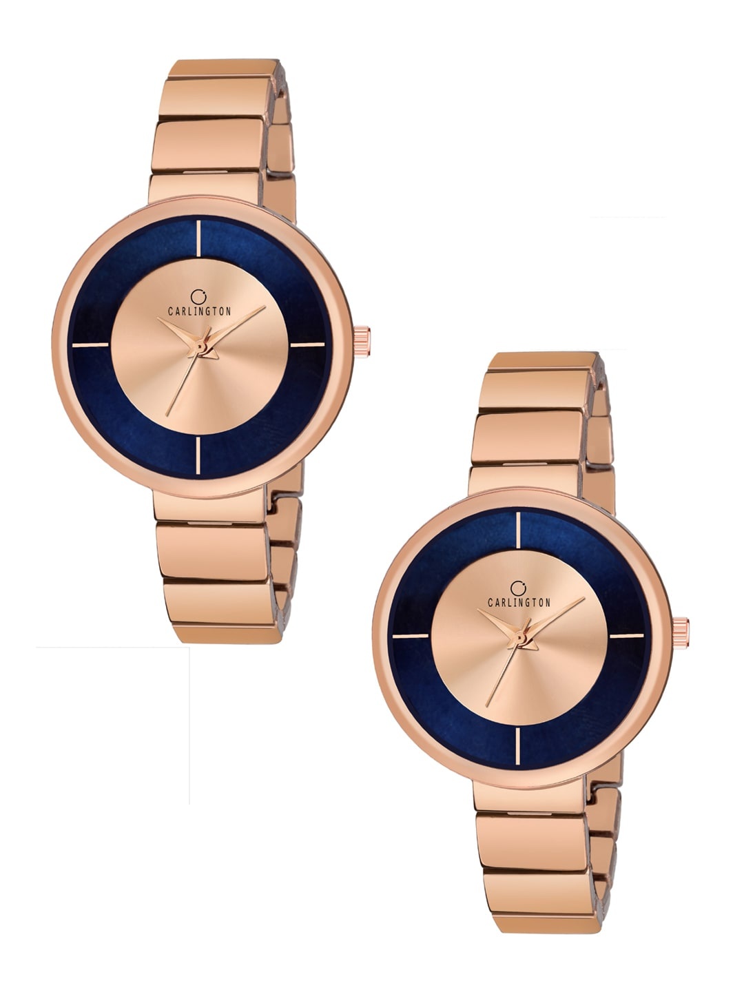 

CARLINGTON Women Rose Gold Analogue Watch Combo