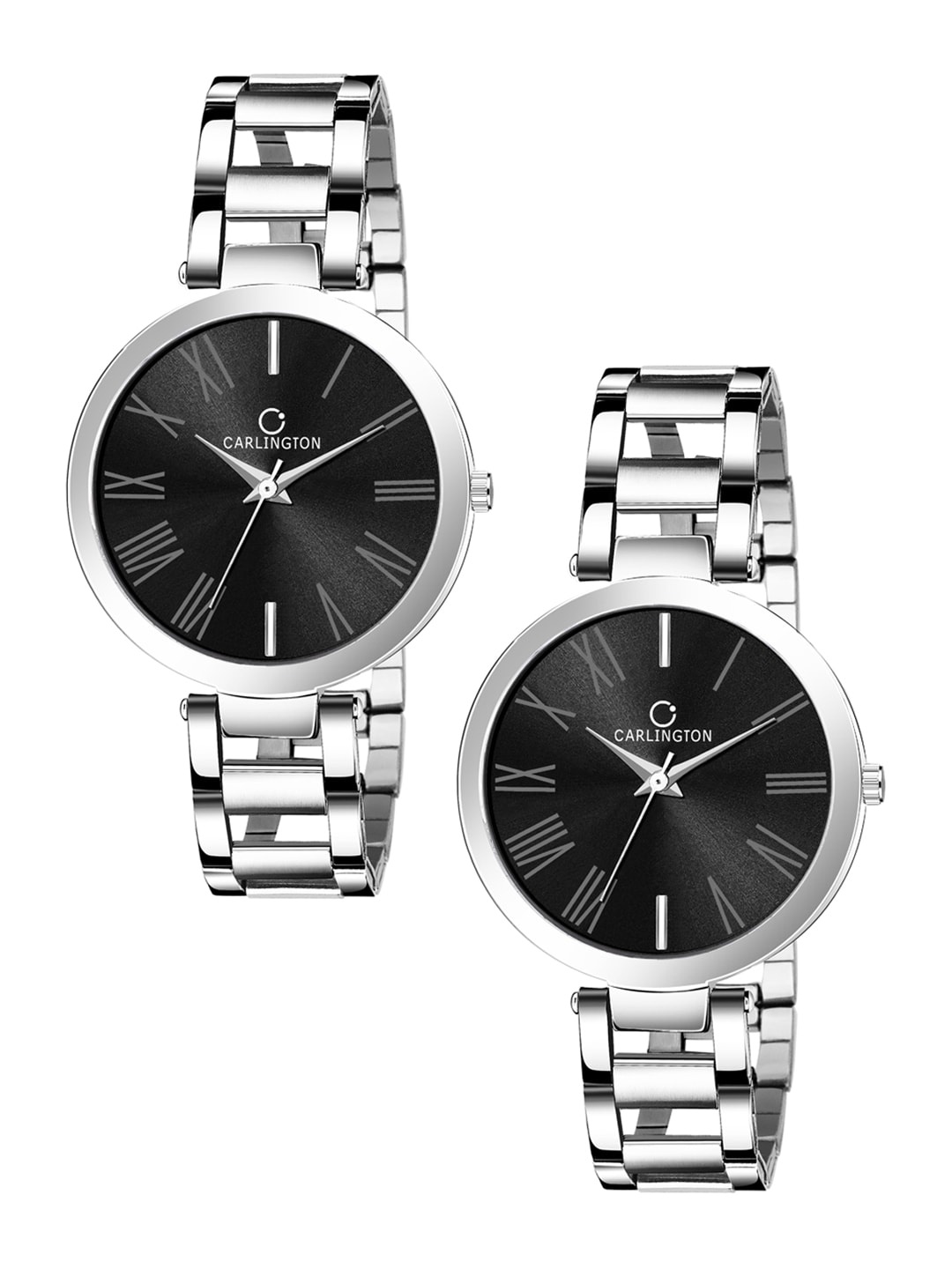 

CARLINGTON Women Black Analogue Watch Combo