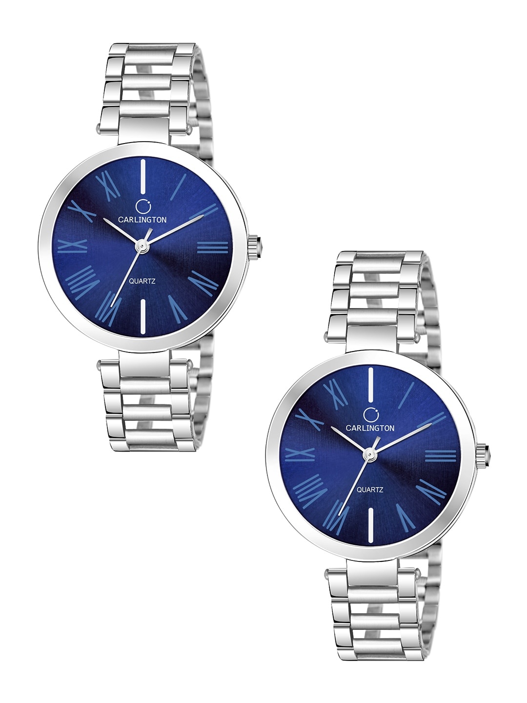 

CARLINGTON Women Set of 2 Blue Analogue Watches