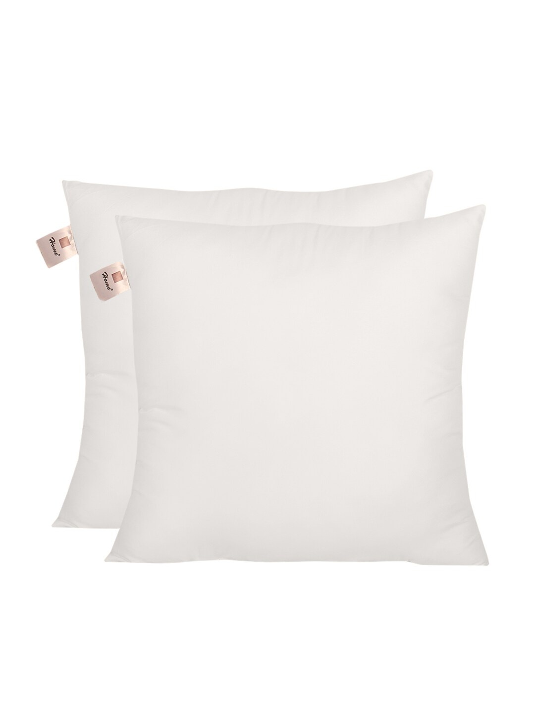 

Home Set Of 2 White Solid Micro Cushion Pillows