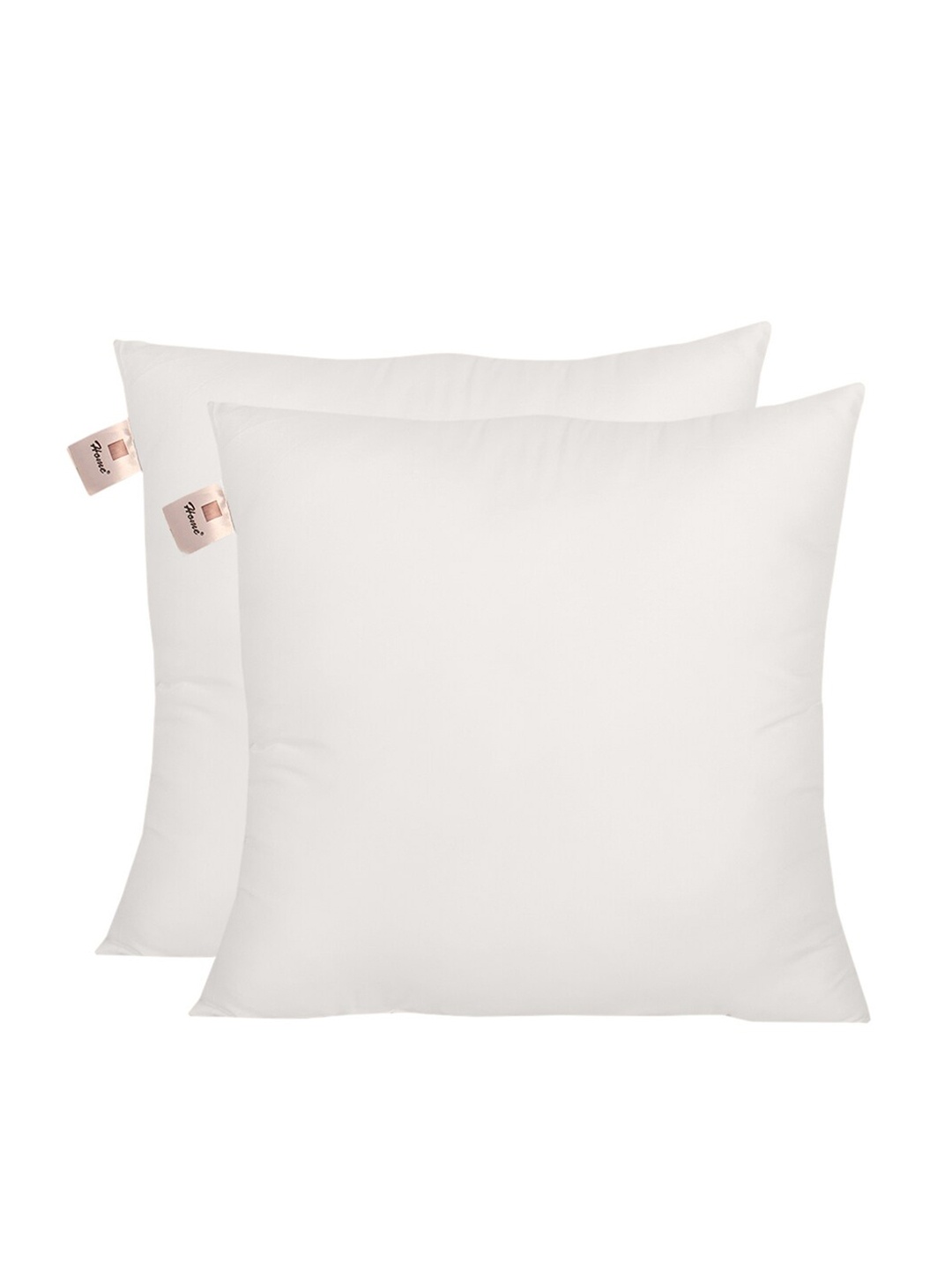 

Home Set Of 2 White Solid Cushion Pillows