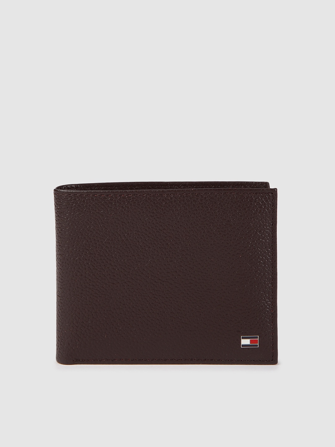 

Tommy Hilfiger Men Brown Leather Solid Two Fold Wallet