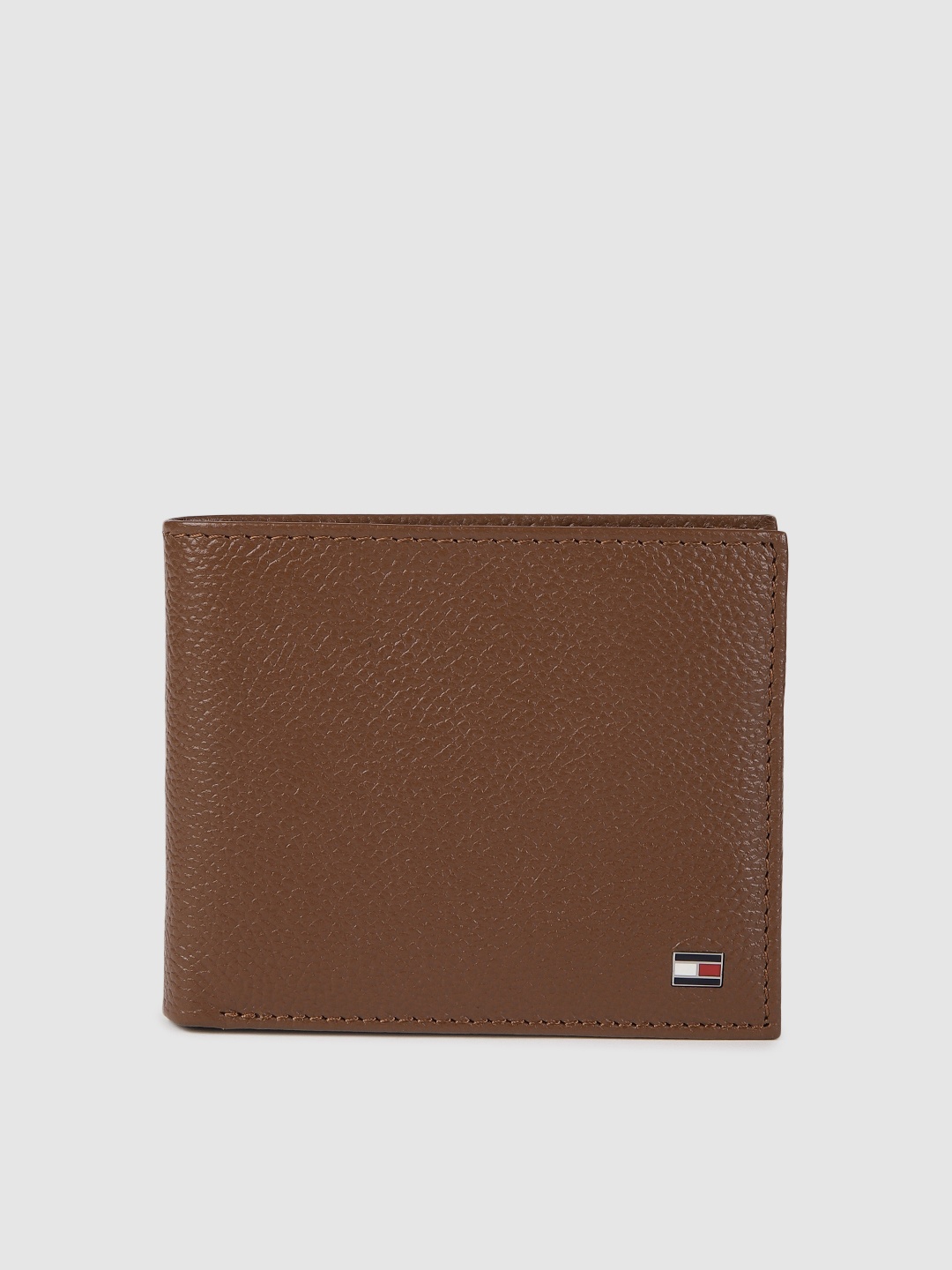

Tommy Hilfiger Men Brown Solid Leather Two Fold Wallet
