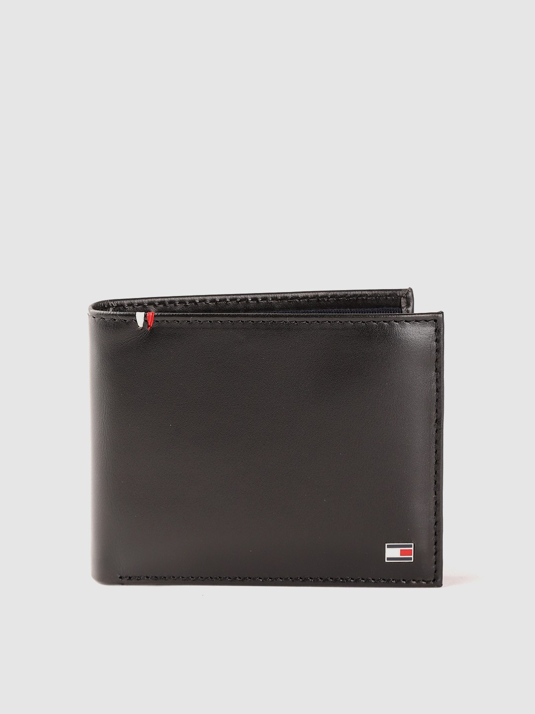 

Tommy Hilfiger Men Black Solid Leather Two Fold Wallet