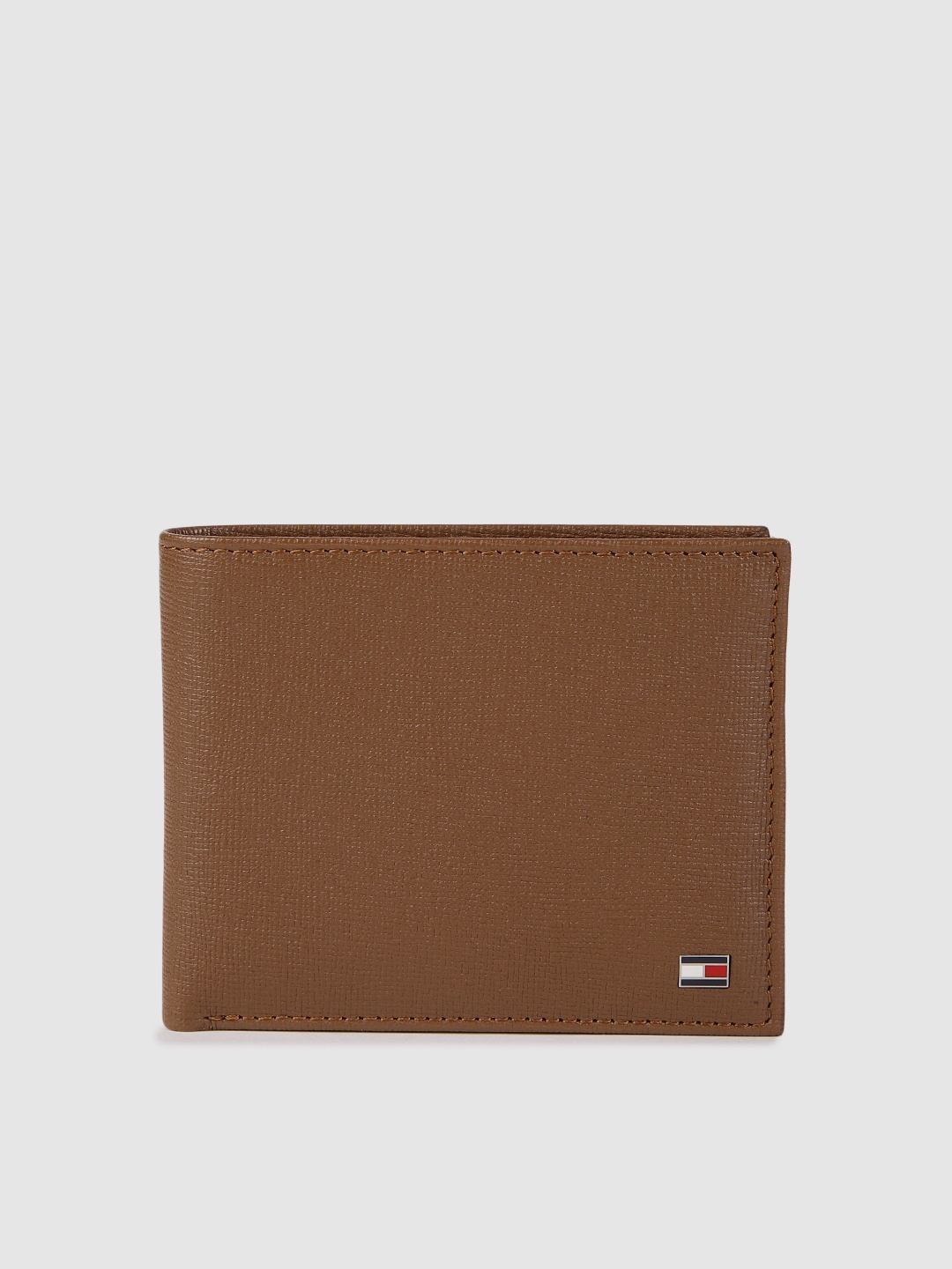 

Tommy Hilfiger Men Brown Solid Leather Two Fold Wallet
