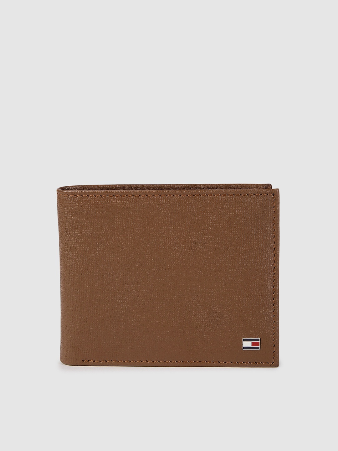 

Tommy Hilfiger Men Brown Textured Leather Two Fold Wallet