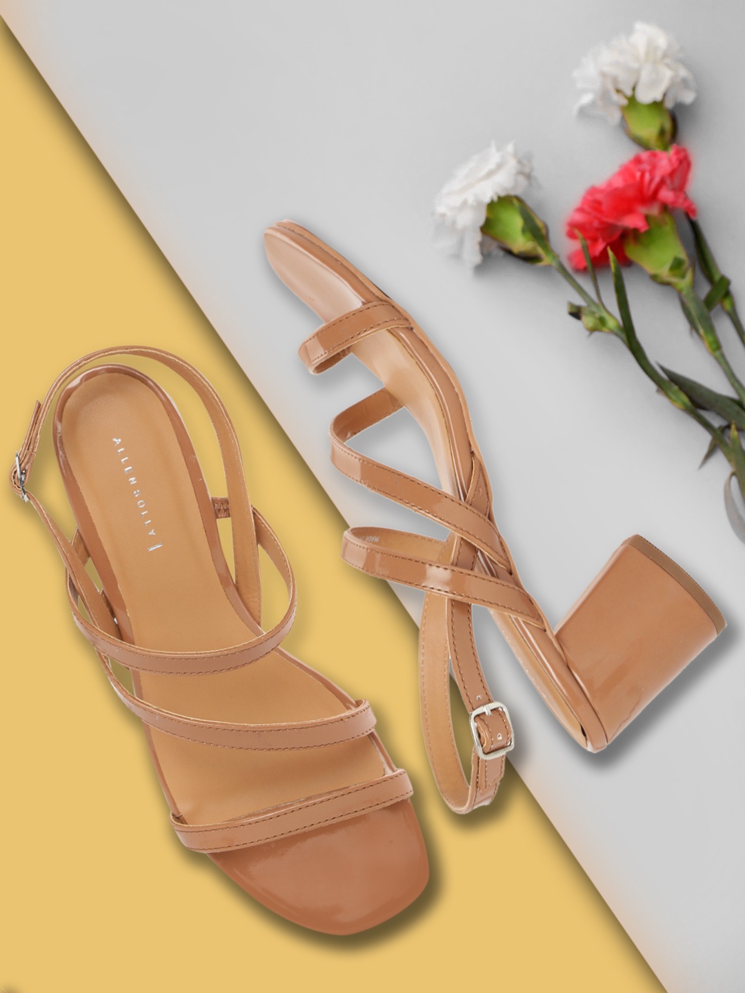 

Allen Solly Brown Solid Strappy Block Heels