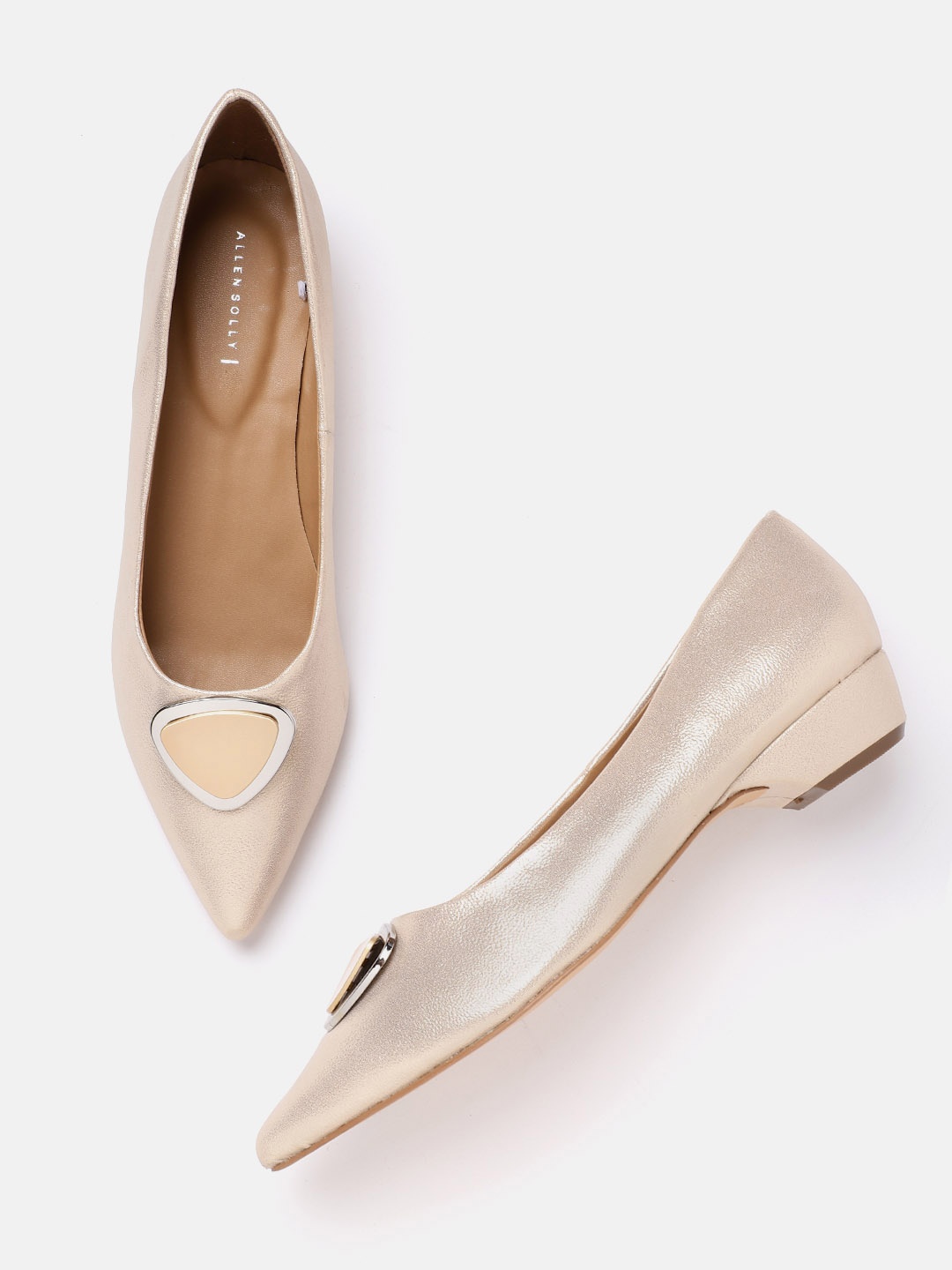 

Allen Solly Women Gold-Toned Solid Ballerinas