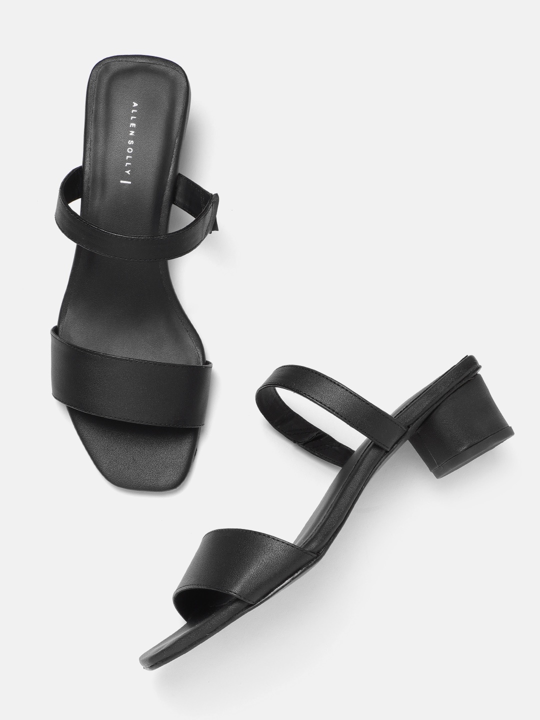 

Allen Solly Black Solid Open Toe Block Heels