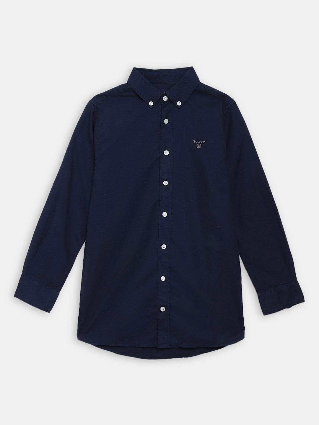

GANT Boys Navy Blue Solid Slim Fit Cotton Casual Shirt