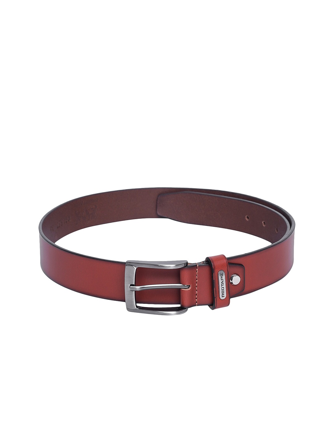 

Red Tape Men Brown Solid Leather Belt