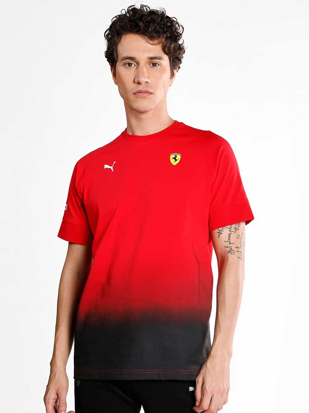 

Puma Men Red & Black Scuderia Ferrari Race RCT 37.5 MSP T-shirt