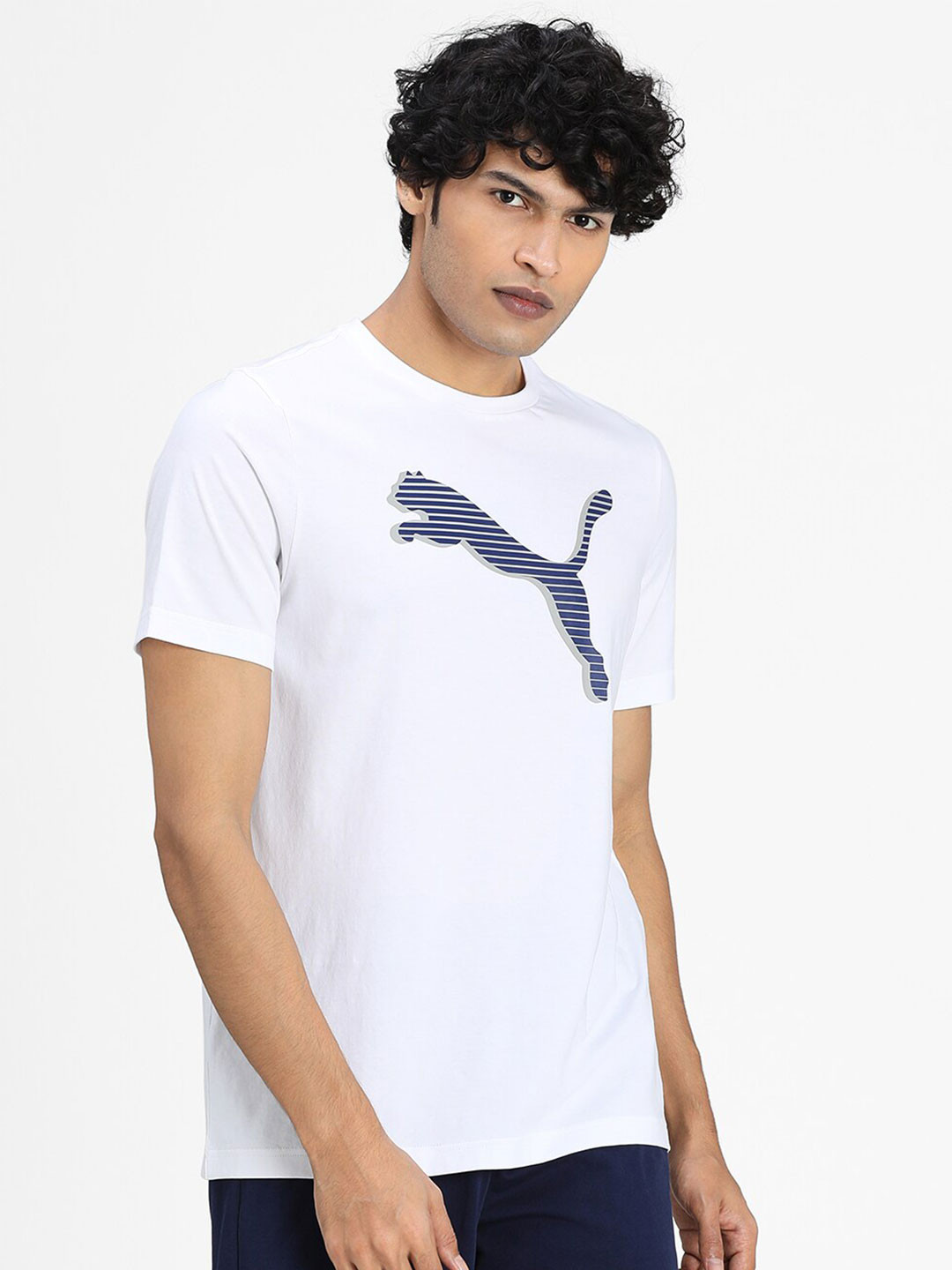 

Puma Men White Printed Modern Sports Logo T-shirt