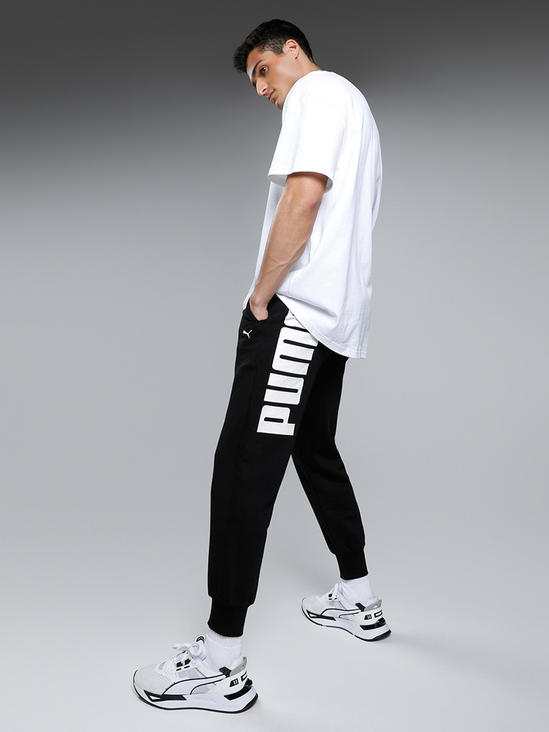 

Puma Women Black Solid Straight-Fit Cotton Joggers