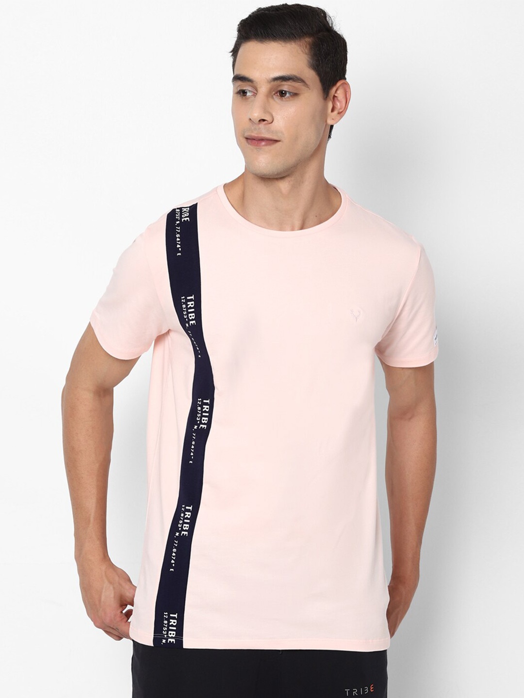 

Allen Solly Tribe Men Peach Round Neck Cotton T-shirt