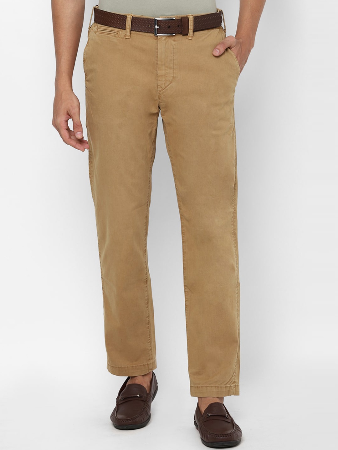 

AMERICAN EAGLE OUTFITTERS Men Beige Slim Fit Trousers