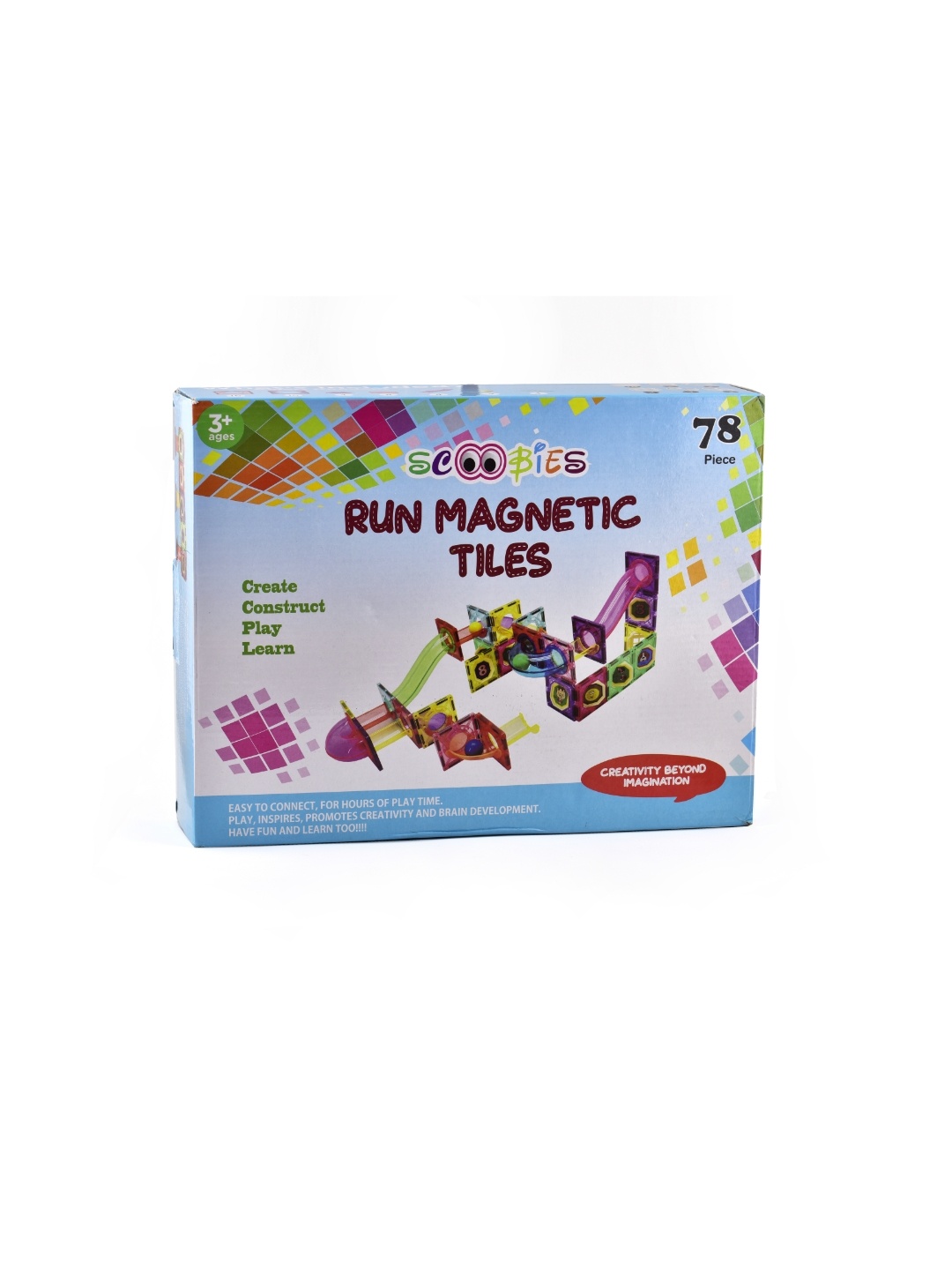 

SCOOBIES Kids Blue & Yellow Run Magnetic Tiles