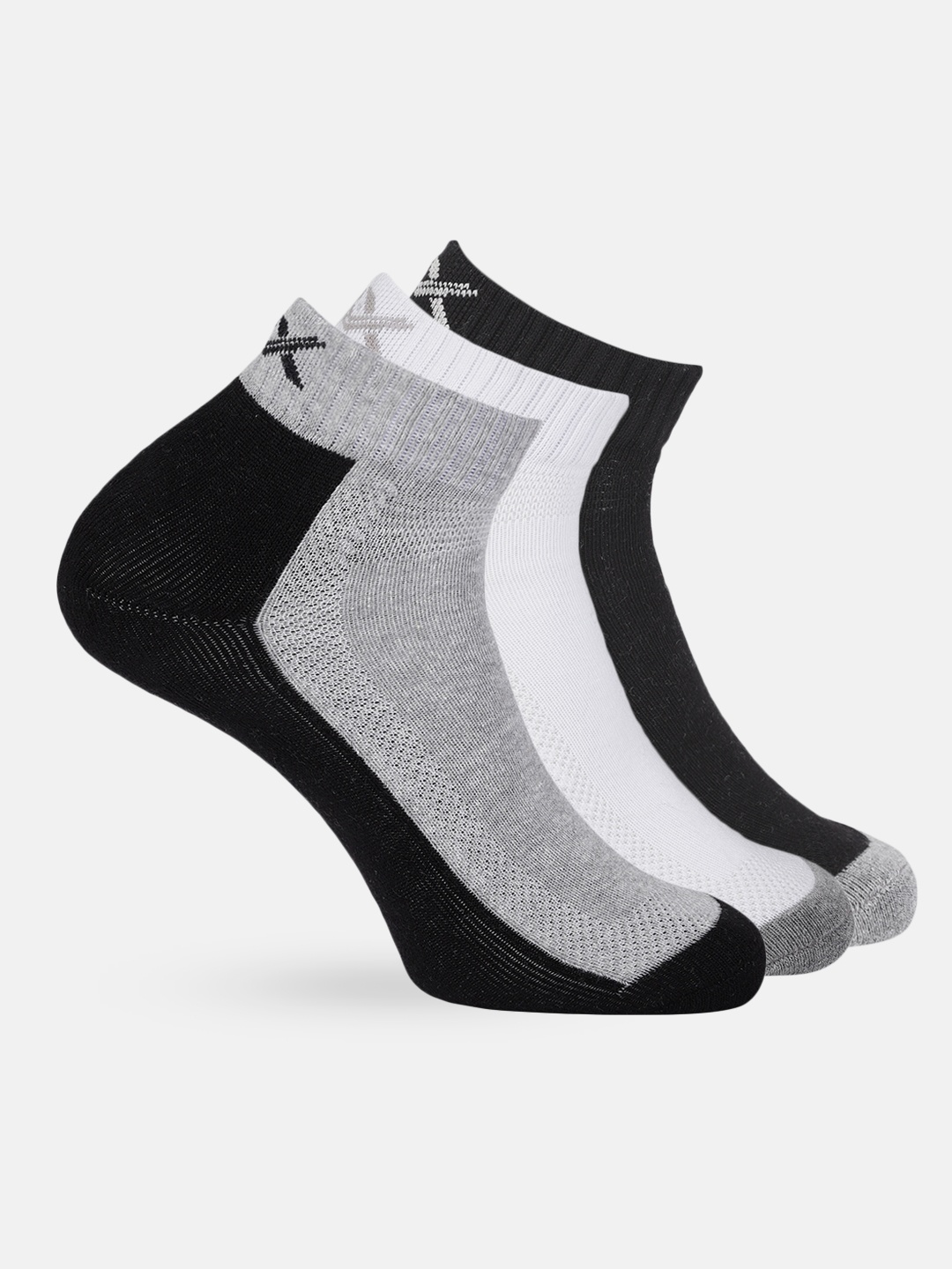 

HRX by Hrithik Roshan Men Quarter length Pack of 3 Quick Dry Socks, Multi