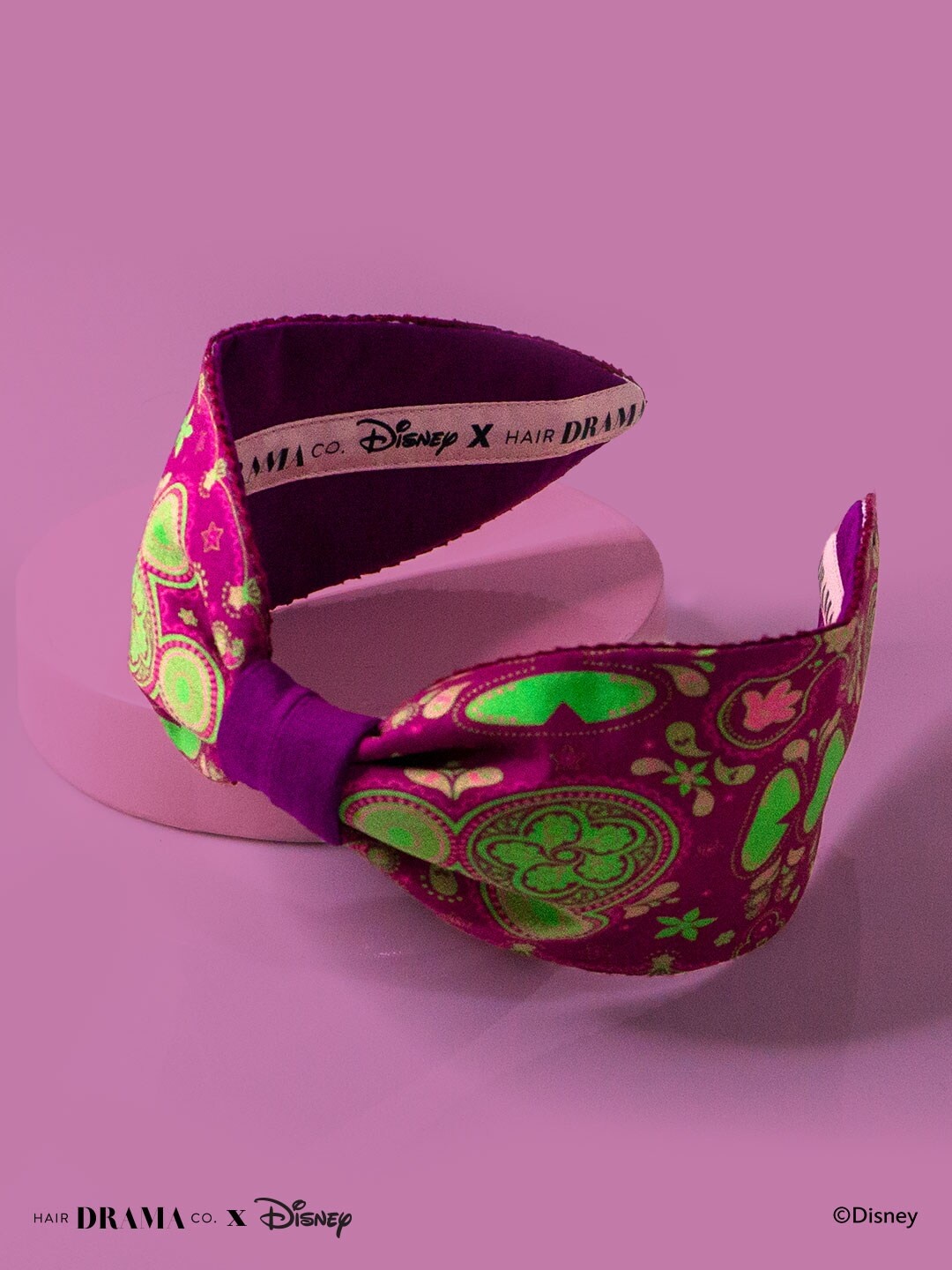 

HAIR DRAMA CO. X Disney Indie Minnie Purple & Green Knotted Headband